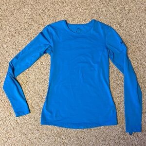 Nike Women's Vibrant Blue Long Sleeve Tee